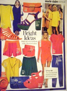 Brights spread in February's Marie Claire