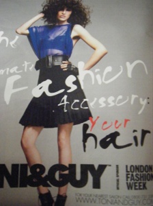 Toni & Guy advert for London Fashion Week 2012